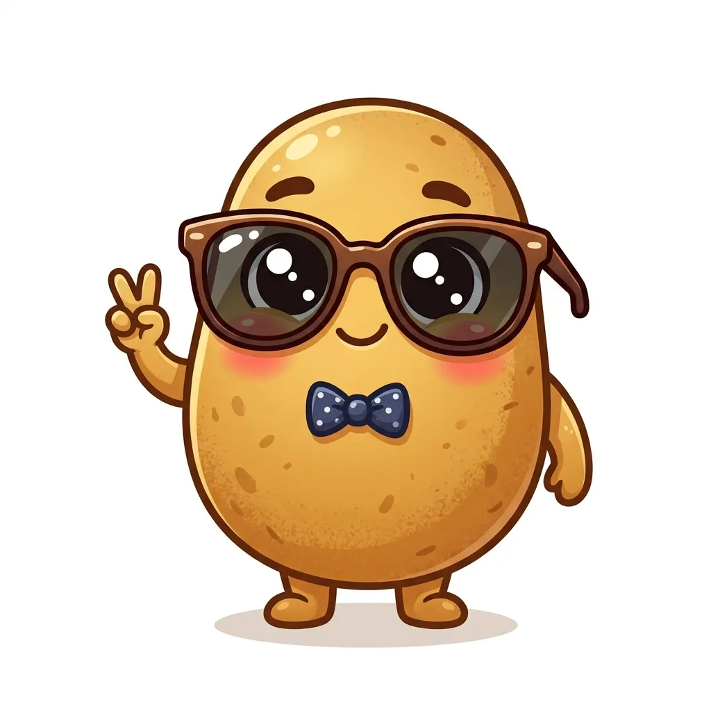 선글라스를 쓰고 여유롭게 포즈를 잡은 쿨감자