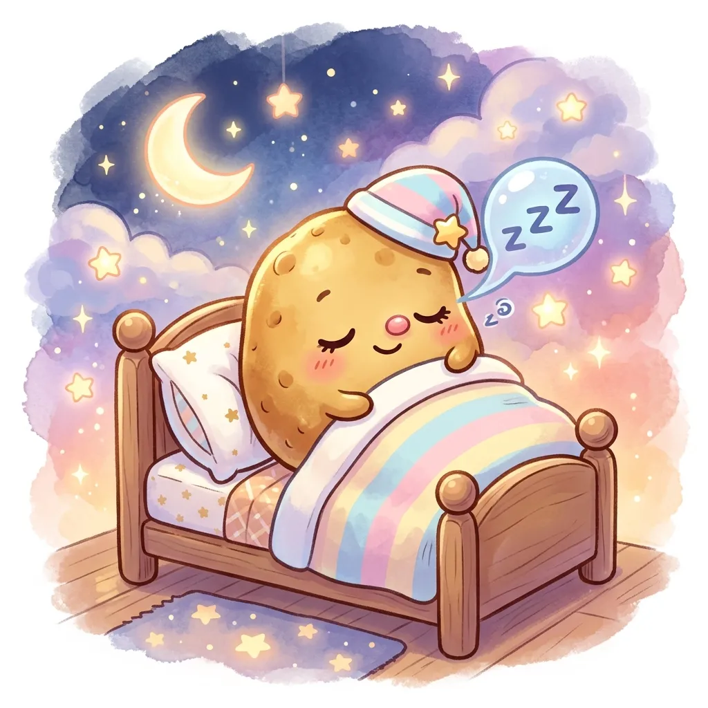 포근하게 누워 잠든 자는감자